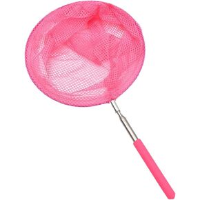 BESPORTBLE 1pc Fishing Nets for Kids Fish Catching Net Small Fish Catch Net Telescopic Butterfly Net Pink Nets for Kids Stretch Fishing Net Small Fishnet Ladybug Crab Net Child