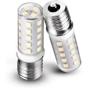 E17 LED Bulb Dimmable 4W Microwave Oven Stove Bulb 450lm 6000K Daylight White 40 Watt Incandescent Equivalent E17 Intermediate Base Appliance Bulb for Under Range Hood Refrigerators, 2 Pack
