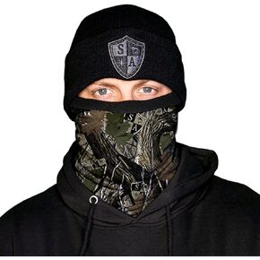 S A Company درع الوجه من الصوف الحراري Frost Tech | قناع الوجه الشتوي وقناع التزلج القابل للتنفس للبالغين | منفرد | الأسود التكتيكي in Kuwait