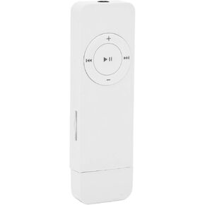 MP3 Player, Mini Music Player MP3 Player with USB Flash Drive, Portable HiFi Lossless Sound MP3 Music Player for Students Running Travel, Supports up to 64GB (White)