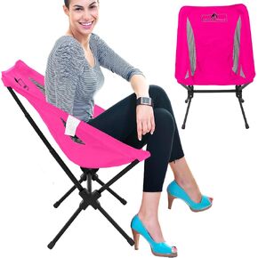 Outdoor Originals All-in-One Portable Camping Chair for Adults, Lightweight, Clicks Into Place, Great for Sports Games, Beach, Camping, Hiking - Compact Folding Chair with Travel Bag & Side Pocket