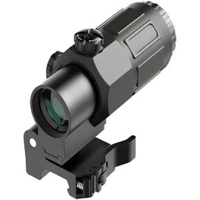 G33 3X Magnifier Holographic Sight for Red Dot Sight，with Standard Spacer Mount & Side FILP Up QD Mount & Lens Protection Cover，Quick Release，Multi Coated Glass，Lightweight & Compact