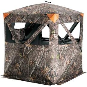 VEVOR Hunting Blind, 270° See Through Ground Blind,Deer Blind for Hunting with Carrying Bag, Portable Resilient Hunting Tent