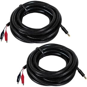 2 Pcs Durable Chew-Resistant Power Cable for Trail Cameras, Compatible with Tactacam Reveal X XB SK, Wise Eye,Covert Cameras, Snyper Cameras, etc. 4.0x1.7mm DC Plug, 79"