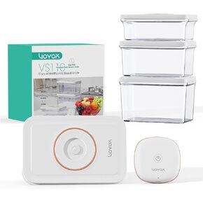 Handheld Vacuum Sealer for Food with 3 Vacuum Canisters Mini and Portable Vacuum Sealer for Food Preservation Rechargeable & Cordless Fully Automatic Food Vacuum Pump (1 Machine + 3 Containers)