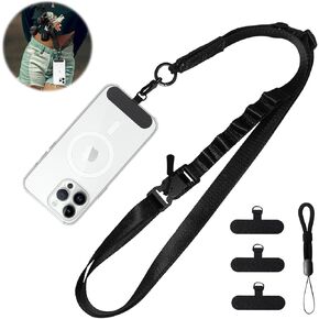 Adjustable Phone Lanyard with 2 Pads Universal Crossbody Phone Strap Multi-functional hook design Lanyard for Phone