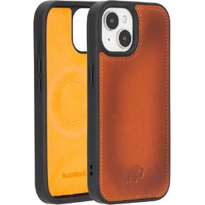 BLACKBROOK Premium Snap-On Case, York Full Grain Leather Case for iPhone 15 PRO (6.1") (Pebble Black, iPhone 15 PRO)