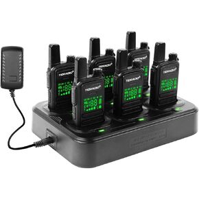 TIDRADIO TD-M11 Waterproof Walkie Talkies for Adults,Hidden LED Display,Wireless Programming,NOAA,VOX,Frequency Copy,Rechargeable Long Range Two Way Radios with 6 Way Gang Charger (6 Pack) in Kuwait