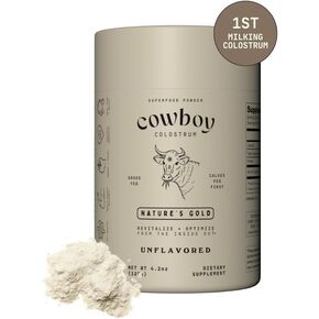 Bovine Colostrum Powder - Supplement for Gut Health, Immunity, Skin & Hair. Grass Fed & Non-GMO (Unflavored, 40 Servings)