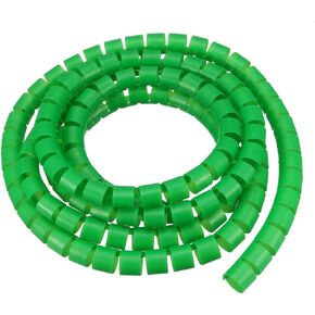 uxcell Flexible Cable Management Sleeve 14mmx16mm Computer Wire Wrap Cord Organizer 2 Meters Length Green