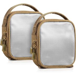 Savior Equipment Core Tactical Mesh Zipper Pouch, 6" x 6" Modular EDC Tool Organizer Range Gear Utility Storage Pocket w/Hook Backing, Dump Pouch with Handle, 2-Pack