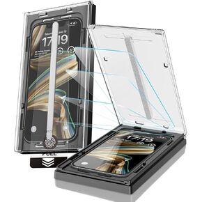 EZ-GLAZ-4 Pack for iPhone 16 Pro Max Screen Protector[6.9"] 9H+ Hardness 12FT Military Grade Shatterproof Long Durable Tempered Glass Film with Flawless Fit Box, HD Clear, Scratch Resistant