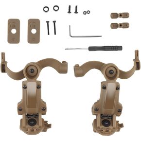 Multi-Angle Rotation Fast Helmet ARC Rail Adapter Suspension Headphones Bracket Earmuffs Support, Accessories for Tactical Pickup Headset