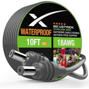 Starlink Mini DC Power Cable, 23M/75FT Replacement DC to DC Cord for Starlink Mini, Waterproof Weatherproof & Durable Starlink Mini Power Supply Accessories for Outdoor, Home, 75FT Length
