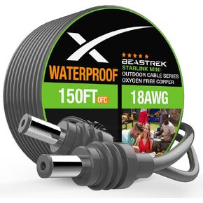 Starlink Mini DC Power Cable, 23M/75FT Replacement DC to DC Cord for Starlink Mini, Waterproof Weatherproof & Durable Starlink Mini Power Supply Accessories for Outdoor, Home, 75FT Length in Saudi Arabia