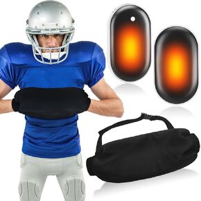 2 Pcs Winter Football Hand Warmer Pouch with 5200mAh Electric Hand Warmer Tactical Handwarmer for Winter Outdoor Sports Golf, Football Outdoor Sports Gift Accessories