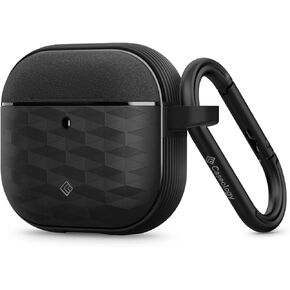 Caseology Parallax Compatible with Airpods 4 Case [Carabiner Included] (2024) - Matte Black