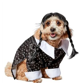 Rubies Wednesday Addams Fun and Cute Pet Costume Dress and Wig for Themed Party and Halloween, X-Large