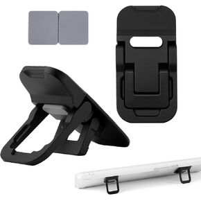 2pcs Flip Computer Keyboard Stand for Desktop, Mini Laptop Cooling Leg Rack Invisible Heightened Dual Tilted Adjustable Keyboard Feet Riser Ergonomic Office Desk Accessories for Notebook (Black)