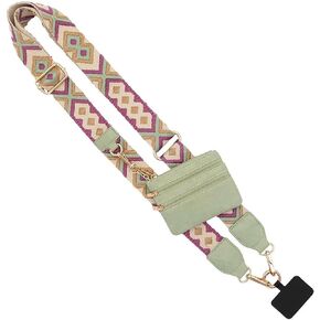 Phone Strap with Zippered Pouch, Clip and Go Strap for Phone with Wallet Crossbody in Kuwait