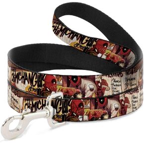 Buckle-Down Dog Leash Deadpool Kills Deadpool 2 Cover Dynamite Chimichanga 6 Feet Long 0.5 Inch Wide (Multicolor)