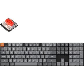 Keychron K5 Max Ultra-Slim Wireless Custom Mechanical Keyboard, QMK/VIA Programmable 3-Mode Bluetooth/2.4 GHz/Wired with RGB Backlight Low Profile Gateron Brown Switch, PBT Keycaps for Mac Win Linux