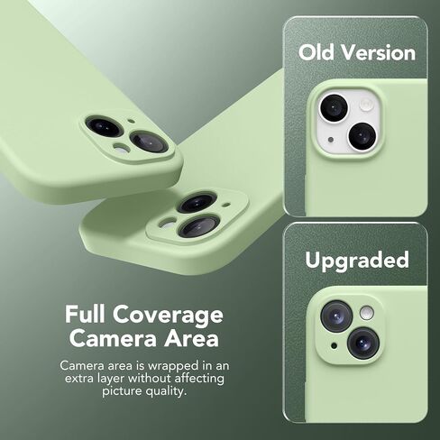 Magnetic for iPhone 15 Case, Compatible with MagSafe, [2 Screen Protector + Full Camera Protection], Silicone Shockproof Anti-Scratch Protective Phone Case for iPhone 15 6.1", Matcha in Saudi Arabia