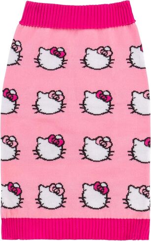 Hello Kitty and Friends Hello Kitty Dog Sweater - Pink Knit Fabric Pet Sweater with Character Design - Officially Licensed Sanrio Product from Jazwares in Saudi Arabia