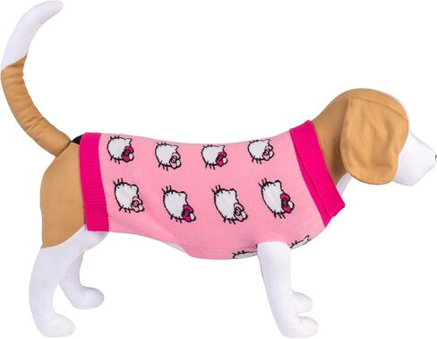 Hello Kitty and Friends Hello Kitty Dog Sweater - Pink Knit Fabric Pet Sweater with Character Design - Officially Licensed Sanrio Product from Jazwares in Saudi Arabia