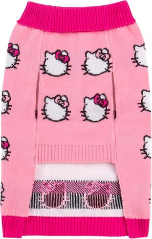 Hello Kitty and Friends Hello Kitty Dog Sweater - Pink Knit Fabric Pet Sweater with Character Design - Officially Licensed Sanrio Product from Jazwares in Saudi Arabia