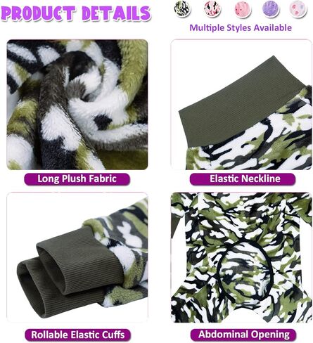 HDKUW Large Dog Sweater Coat, Large Dog Recovery Suit, Anti-Shedding Dog Pajamas Pjs, After Surgery Dog Onesie for Medium Large Dog Rose Pink 36# in Kuwait