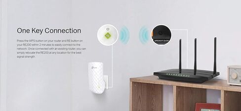 TP-Link AC750 موسع نطاق WiFi ثنائي النطاق، مكرر، نقطة وصول مع تصميم مبيت صغير، يوسع WiFi إلى المنزل الذكي وأجهزة Alexa (RE200) (متجدد) in Saudi Arabia