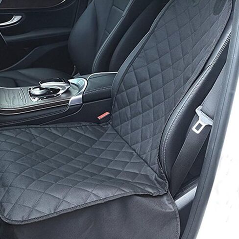 غطاء مقعد السيارة الأمامي من NCONCO Pet، غطاء حماية عالمي لمقعد السيارة مقاوم للماء، واقي مقعد مقاوم للتمزق وغير قابل للانزلاق لشاحنة السيارة SUV (أسود) in Kuwait