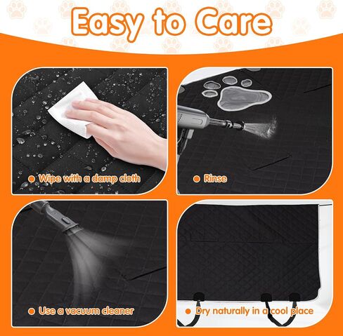 BESTSWEETIE 2024 أحدث غطاء مقعد سيارة للكلاب للمقعد الخلفي، غطاء مقعد كلب مقاوم للماء بنسبة 100%، أرجوحة سيارة للكلاب غير قابلة للانزلاق، للسيارات والشاحنات وسيارات الدفع الرباعي، أبيض/أسود in Kuwait