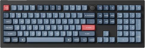 Keychron V6 Max Fullsize Custom Wirless Mechanical Keyboard, 2.4 GHz/Bluetooth/Wired 3-Mode RGB Backlight QMK/VIA Programmable Macro, Hot-Swap Gateron Jupiter Brown Switch PBT Keycaps for Mac Windows in Saudi Arabia