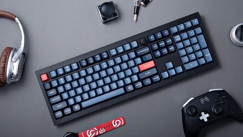 Keychron V6 Max Fullsize Custom Wirless Mechanical Keyboard, 2.4 GHz/Bluetooth/Wired 3-Mode RGB Backlight QMK/VIA Programmable Macro, Hot-Swap Gateron Jupiter Brown Switch PBT Keycaps for Mac Windows in Saudi Arabia