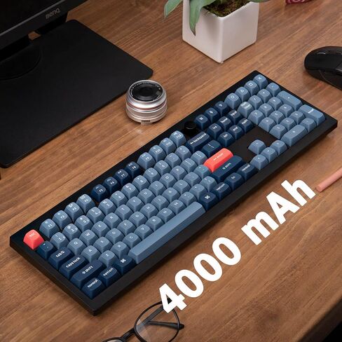 Keychron V6 Max Fullsize Custom Wirless Mechanical Keyboard, 2.4 GHz/Bluetooth/Wired 3-Mode RGB Backlight QMK/VIA Programmable Macro, Hot-Swap Gateron Jupiter Brown Switch PBT Keycaps for Mac Windows in Saudi Arabia