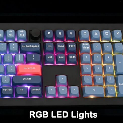 Keychron V6 Max Fullsize Custom Wirless Mechanical Keyboard, 2.4 GHz/Bluetooth/Wired 3-Mode RGB Backlight QMK/VIA Programmable Macro, Hot-Swap Gateron Jupiter Brown Switch PBT Keycaps for Mac Windows in Saudi Arabia