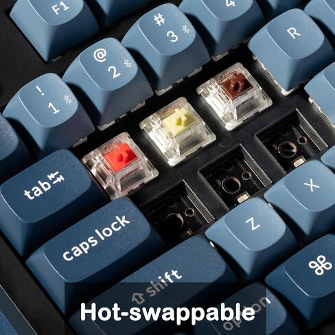 Keychron V6 Max Fullsize Custom Wirless Mechanical Keyboard, 2.4 GHz/Bluetooth/Wired 3-Mode RGB Backlight QMK/VIA Programmable Macro, Hot-Swap Gateron Jupiter Brown Switch PBT Keycaps for Mac Windows in Saudi Arabia