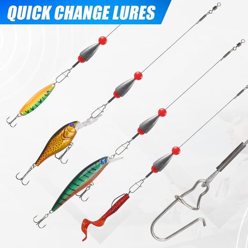 Carolina Rigs for Bass Fishing,5/10pcs Pre Rigged Carolina Ready Rigs Steel Fishing Leaders with Bullet Fishing Weights Beads Free Rig Saltwater Bottom Fishing Rig Kit 3/8oz 1/2oz 3/4oz in Kuwait