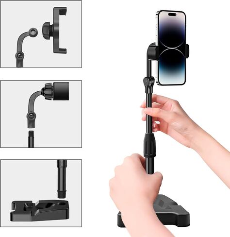 Cell Phone Stand for Desk, iPhone IPad Stand for Desk,Height Adjustable Cell Phone Holder for Desk,Cell Phone Holder Stand for Office Home,Compatible with All Mobile Phones and IPads in Saudi Arabia