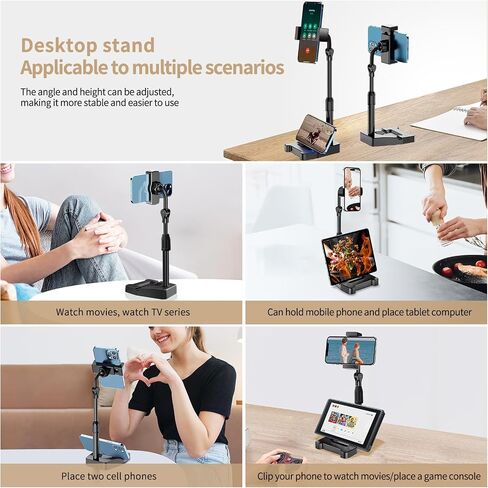 Cell Phone Stand for Desk, iPhone IPad Stand for Desk,Height Adjustable Cell Phone Holder for Desk,Cell Phone Holder Stand for Office Home,Compatible with All Mobile Phones and IPads in Saudi Arabia