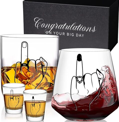 Wedding Gifts for Couples 2024, Wifey Hubby Wedding Glass, Congratulations Gift Box, Cool Bridal Shower Gifts for Engagement Wedding Anniversary for Her Him Newlywed Couples Bride Groom Mr and Mrs in Kuwait