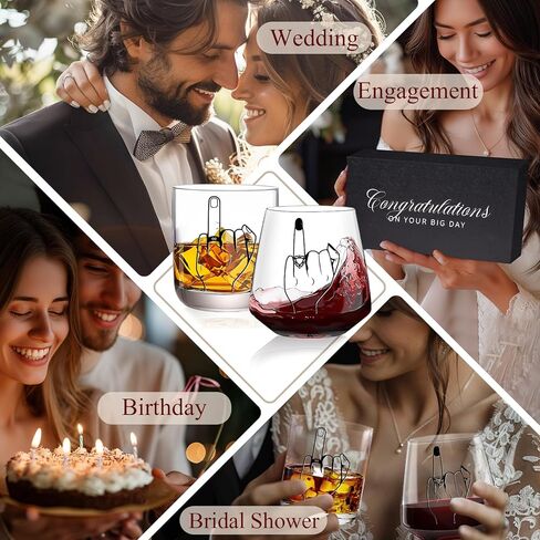 Wedding Gifts for Couples 2024, Wifey Hubby Wedding Glass, Congratulations Gift Box, Cool Bridal Shower Gifts for Engagement Wedding Anniversary for Her Him Newlywed Couples Bride Groom Mr and Mrs in Kuwait