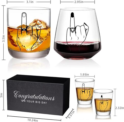 Wedding Gifts for Couples 2024, Wifey Hubby Wedding Glass, Congratulations Gift Box, Cool Bridal Shower Gifts for Engagement Wedding Anniversary for Her Him Newlywed Couples Bride Groom Mr and Mrs in Kuwait