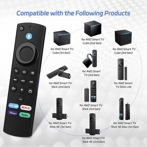 Replacement Voice Remote Control L5B83G Compatible with Fire Smart TVs Cube (1st & 2nd & 3rd Gen), Smart TVs Stick 4K (1st & 2nd Gen), Smart TVs Stick (2nd & 3rd Gen&Lite), Smarte TVs (3rd Gen) in Saudi Arabia