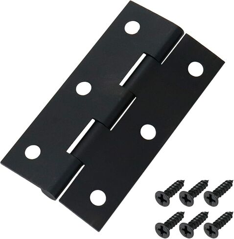 Cabinet Hinges Mcredy Brass Hinge Black 1 Inch Butt Hinge Small Butt Hinges for Wooden Box Pack of 2 in Saudi Arabia