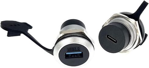 2PCS USB 3.0 to USB C Adapter, Panel Mounting Type A to C USB 3.1 Female to USB A Female Converter Connector Support Data Sync and Charging Compatible with iPhone 11,Google Pixel, Huawei etc in Saudi Arabia