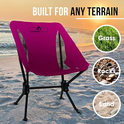 Outdoor Originals All-in-One Portable Camping Chair for Adults, Lightweight, Clicks Into Place, Great for Sports Games, Beach, Camping, Hiking - Compact Folding Chair with Travel Bag & Side Pocket in Saudi Arabia