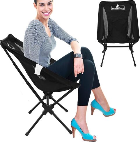 Outdoor Originals All-in-One Portable Camping Chair for Adults, Lightweight, Clicks Into Place, Great for Sports Games, Beach, Camping, Hiking - Compact Folding Chair with Travel Bag & Side Pocket in Saudi Arabia